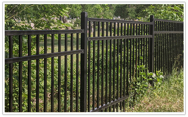 Commercial ornamental iron fence company in Firestone
