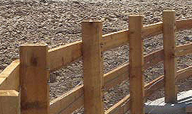 Littleton commercial post & rail fence