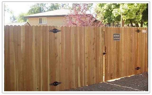 Industrial privacy fence in Highlands Ranch