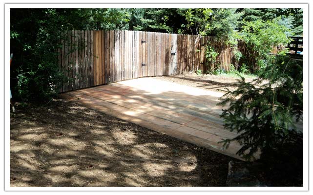 Commercial wood privacy fence in Loveland
